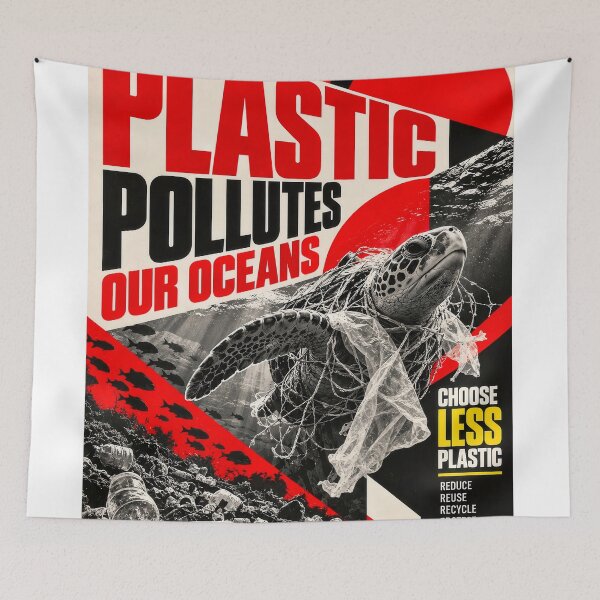 Item preview, Wall Art - Poster - Plastic Pollutes Our Oceans designed and sold by ForeverPrintsOK.