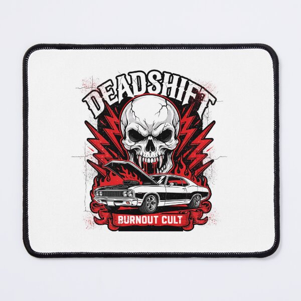 Item preview, Deadshift Burnout Cult Skull Muscle Car Hot Rod designed and sold by Enea Kelo.