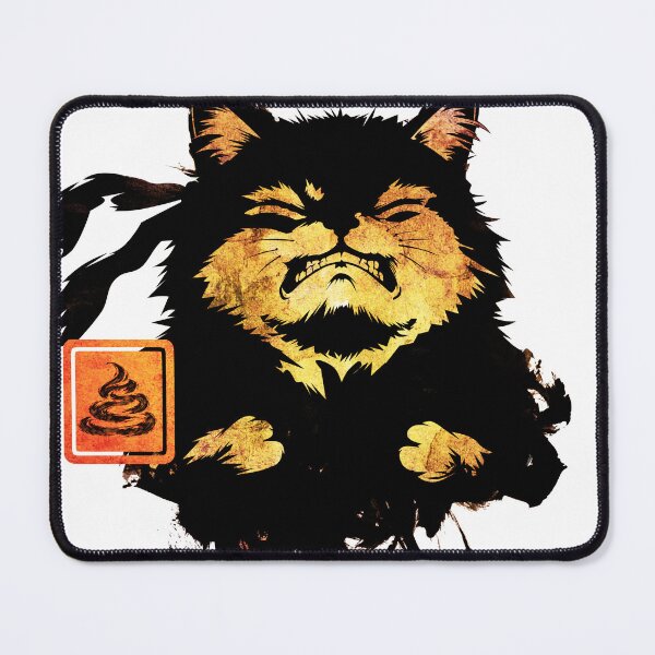 Item preview, Grumpy Japanese Cat – Poop Humor in Sumi-e designed and sold by AnmForge.