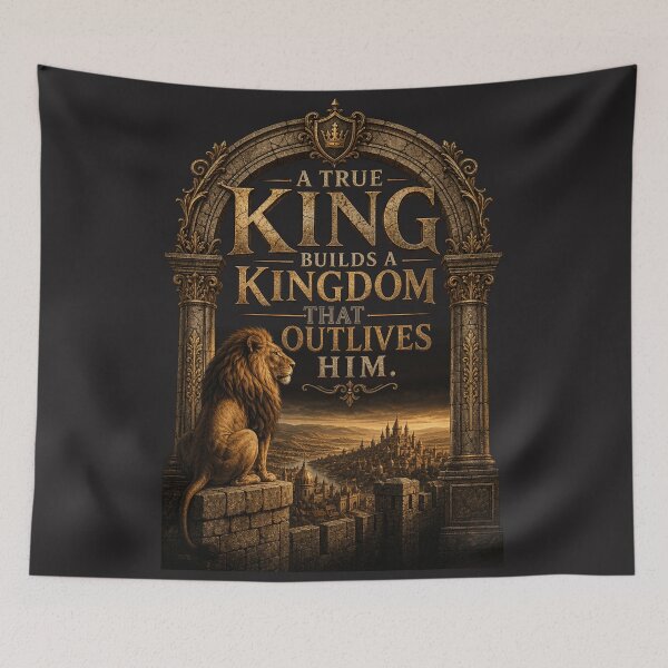 Item preview, A True King Builds A Kingdom That Outlives Him Lion Quote Design designed and sold by Bennie Singh.