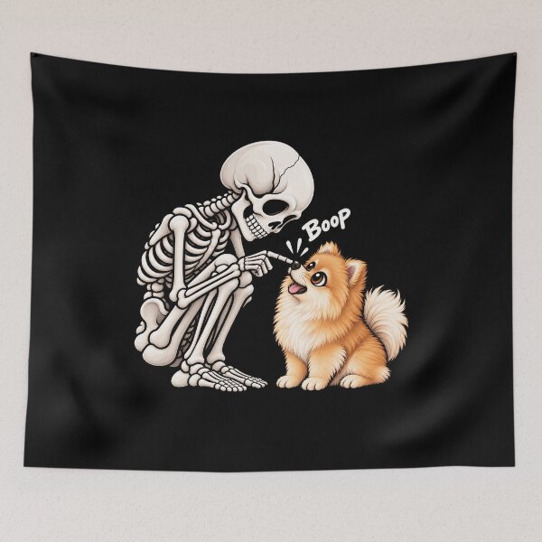 Item preview, Funny Skeleton Pomeranian Dog Boop Halloween Design Mom Dad designed and sold by rafaeltto.