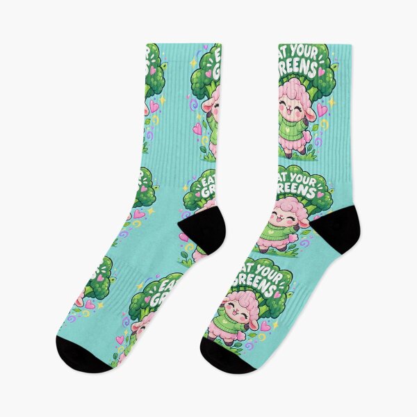 Item preview, Cute Pink Sheep Eat Your Greens Broccoli designed and sold by Pure Craft.