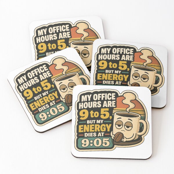 Item preview, Funny Work Coffee Sticker - Energy Dies at 905 Retro Humor designed and sold by Brain shot.