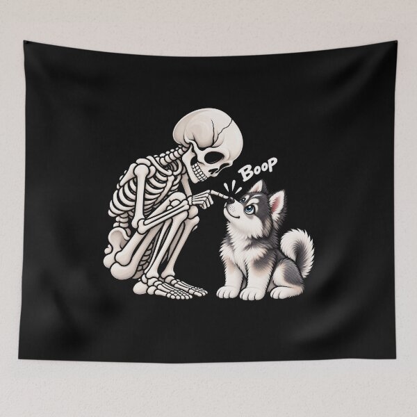 Item preview, Funny Skeleton Pomsky Dog Boop Halloween Design Mom Dad designed and sold by rafaeltto.