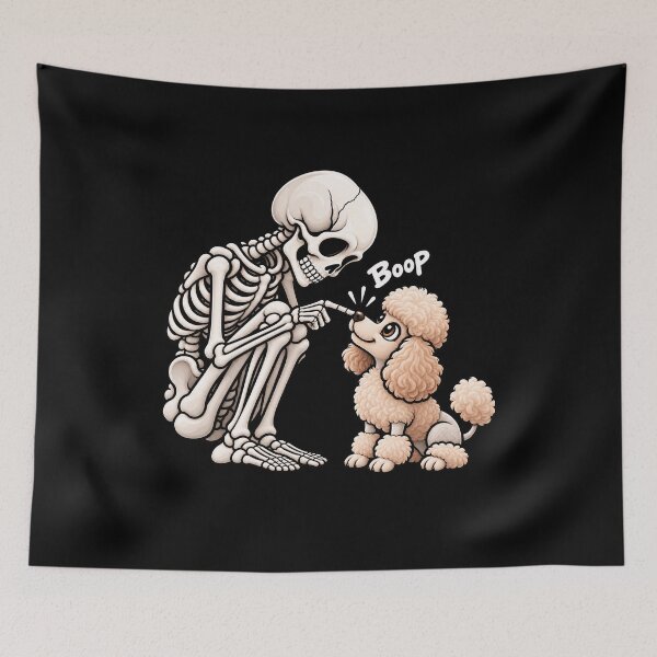 Item preview, Funny Skeleton Poodle Dog Boop Halloween Design Mom Dad designed and sold by rafaeltto.