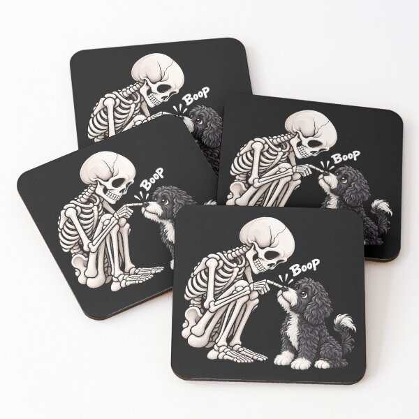 Item preview, Funny Skeleton Portuguese Water Dog Boop Halloween Design Mom Dad designed and sold by rafaeltto.