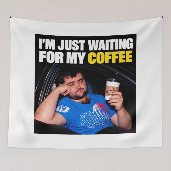 Item preview, I'M JUST WAITING FOR MY COFFEE designed and sold by chiakh.