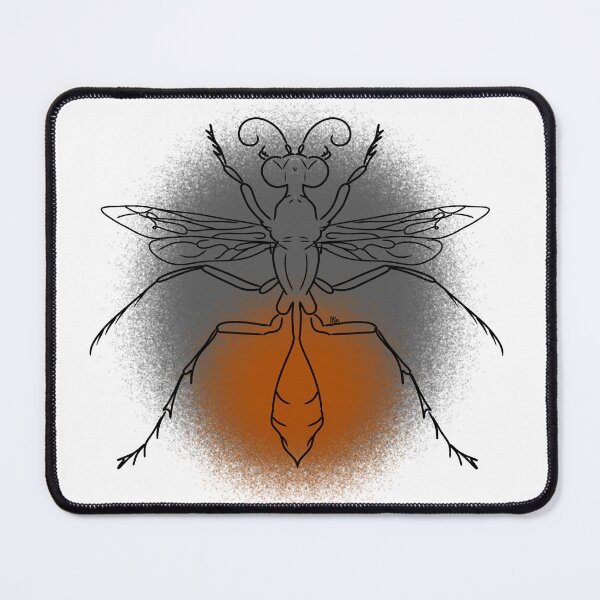Item preview, Thread-Waisted Wasp Line-art (Grey & Brown) designed and sold by Burnt_Pikachu.