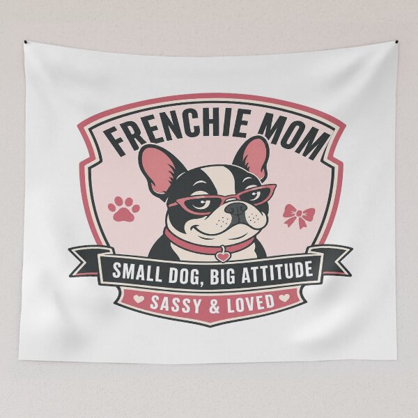 Artikelvorschau, Frenchie Mom — Kleiner Hund, Große Attitüde entworfen und verkauft von Art&Fun.
