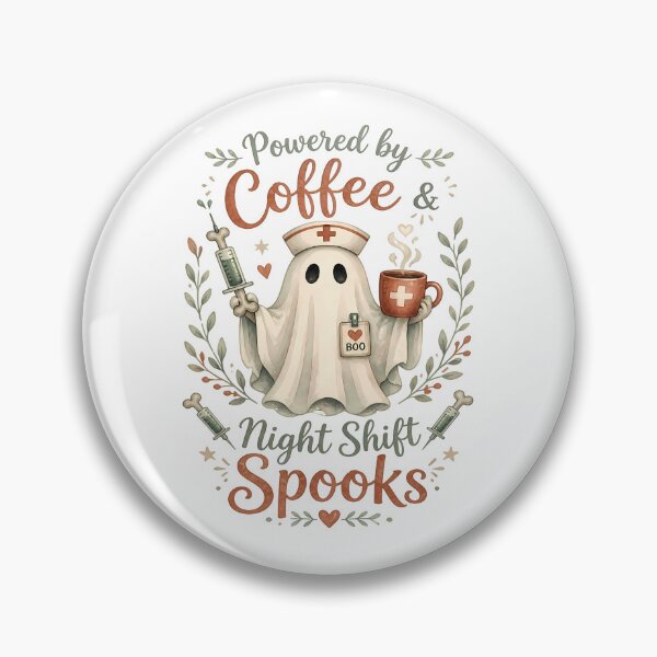 Artikelvorschau, Ghost Nurse – Powered by Coffee & Night Shift Spooks entworfen und verkauft von Art-Arcade6.