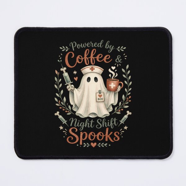 Item preview, Ghost Nurse – Powered by Coffee & Night Shift Spooks designed and sold by Art-Arcade6.