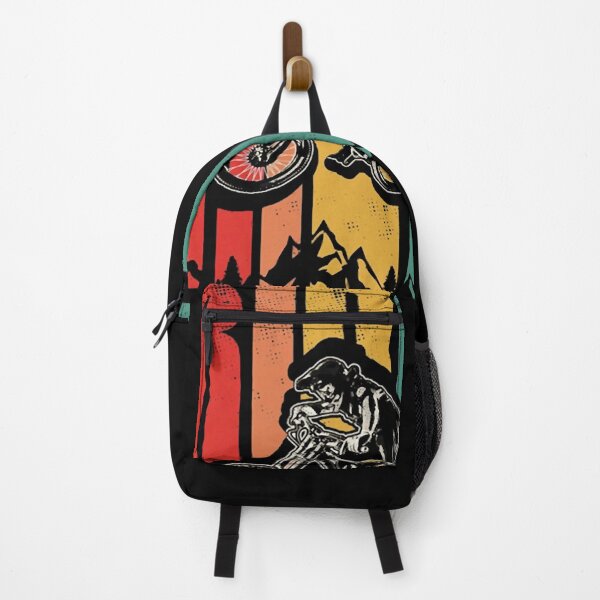 Item preview, Extreme Mountain Bike Rider Vintage Sunset Trail Art designed and sold by AidenFellows.