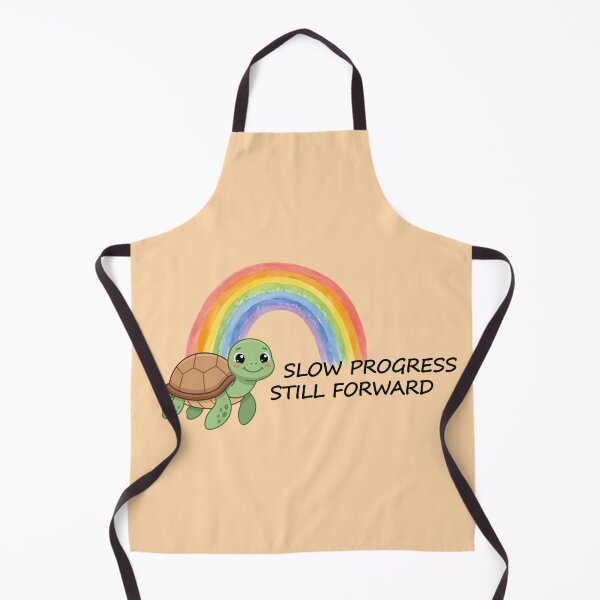 Item preview, Slow Progress Still Forward Cute Turtle Rainbow Quote designed and sold by littlepiptales.
