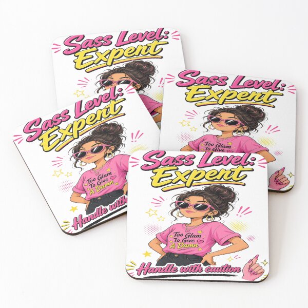 Item preview, Sass Level Expert Funny Sassy Girl Attitude Graphic – Too Glam to Give a Damn designed and sold by Sushikidsntoddlers.
