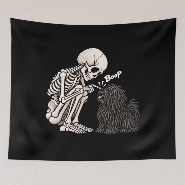 Item preview, Funny Skeleton Puli Dog Boop Halloween Design Mom Dad designed and sold by rafaeltto.
