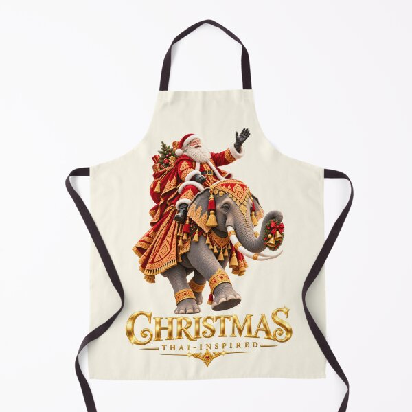 Item preview, Thai Elephant Santa Christmas Festive Art designed and sold by Fur Damage Co. | Funny Husky Designs.