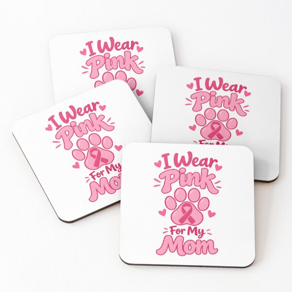 Item preview, I Wear Pink For My Mom Dog Paw Print Breast Cancer Awareness designed and sold by UniversPlant | Blooming with Hope.