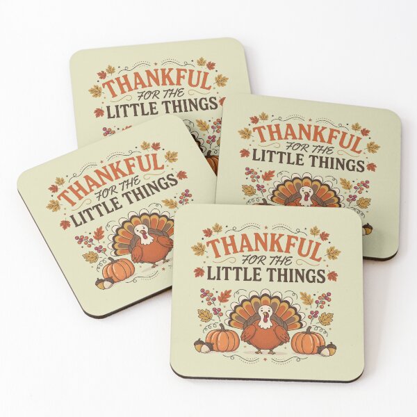 Item preview, Thankful for the Little Things Thanksgiving designed and sold by WikaKowalczyk.