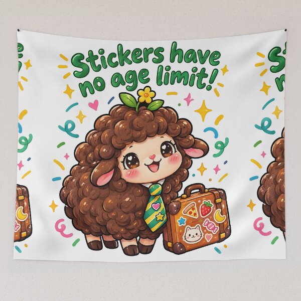Item preview, Cute Sheep Stickers Have No Age Limit designed and sold by Pure Craft.