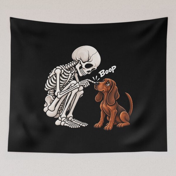 Item preview, Funny Skeleton Redbone Coonhound Dog Boop Halloween Design Mom Dad designed and sold by rafaeltto.