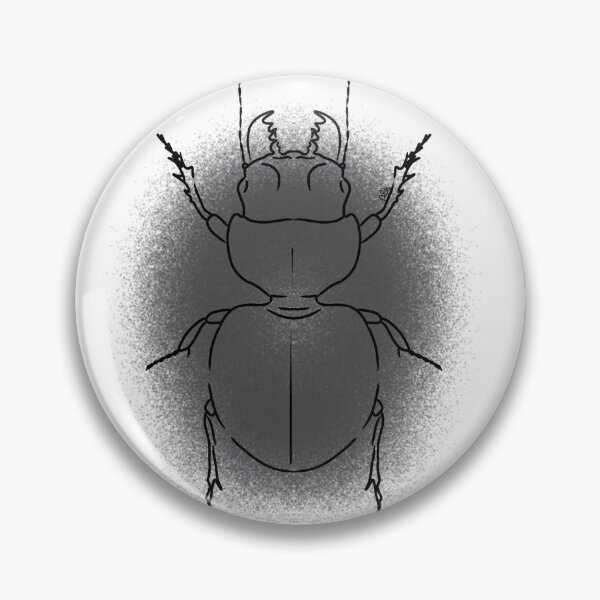 Item preview, Ground Beetle Line-art (Grey) Australian designed and sold by Burnt_Pikachu.