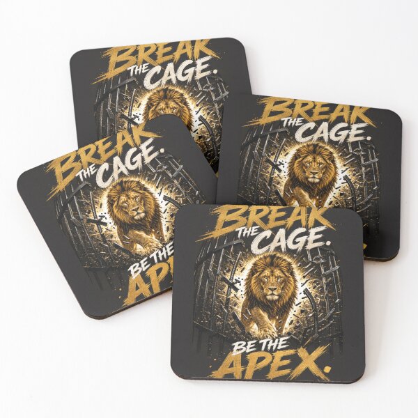 Item preview, Break The Cage Be The Apex Lion Motivational Quote Design designed and sold by Bennie Singh.