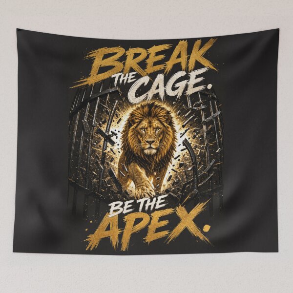 Item preview, Break The Cage Be The Apex Lion Motivational Quote Design designed and sold by Bennie Singh.