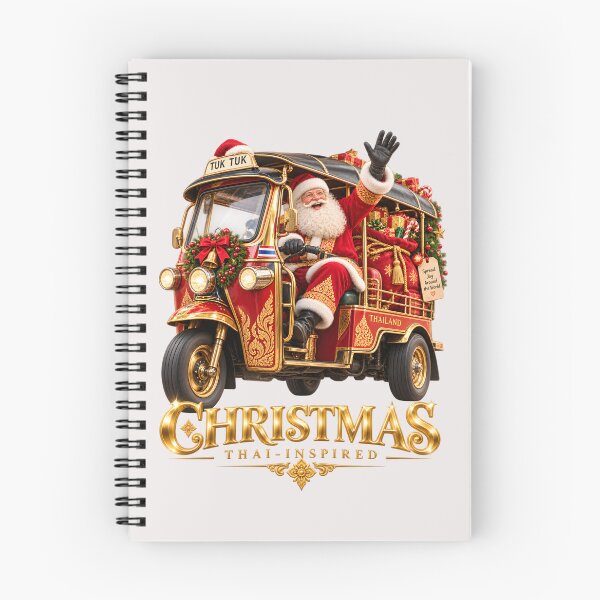 Item preview, Funny Thai Christmas Tuk Tuk Santa Claus Design – Unique Holiday Gift for Thailand Travel Lovers designed and sold by Fur Damage Co. | Funny Husky Designs.