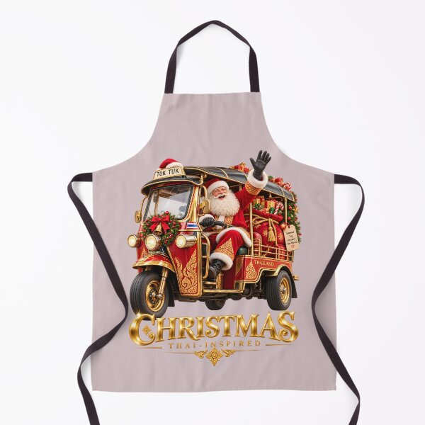 Item preview, Funny Thai Christmas Tuk Tuk Santa Claus Design – Unique Holiday Gift for Thailand Travel Lovers designed and sold by Fur Damage Co. | Funny Husky Designs.