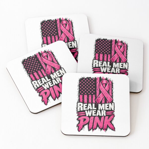 Item preview, Real Men Wear Pink American Flag Breast Cancer Awareness Distressed designed and sold by UniversPlant | Blooming with Hope.