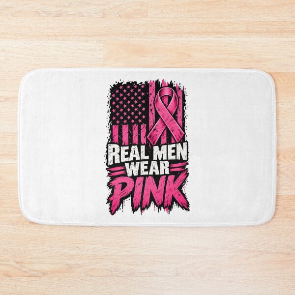 Item preview, Real Men Wear Pink American Flag Breast Cancer Awareness Distressed designed and sold by UniversPlant | Blooming with Hope.