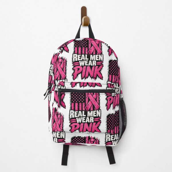 Item preview, Real Men Wear Pink American Flag Breast Cancer Awareness Distressed designed and sold by UniversPlant | Blooming with Hope.