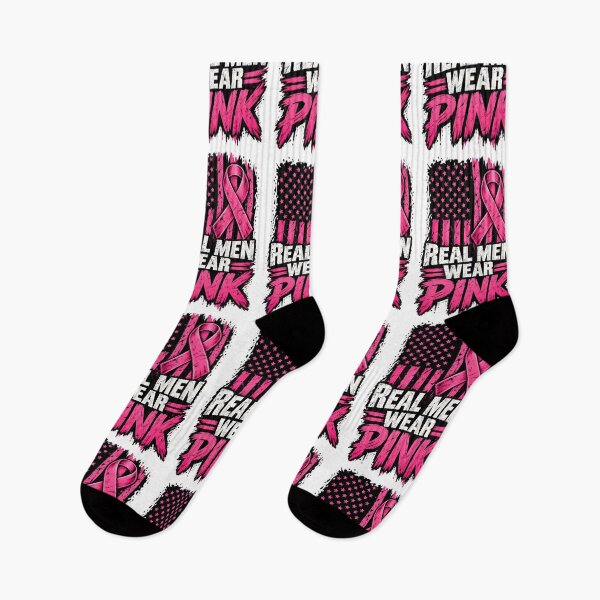 Item preview, Real Men Wear Pink American Flag Breast Cancer Awareness Distressed designed and sold by UniversPlant | Blooming with Hope.