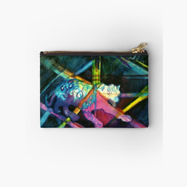 Item preview, A White Jaguar Clashes with Colorful Geometry designed and sold by Marzena Salwowska.