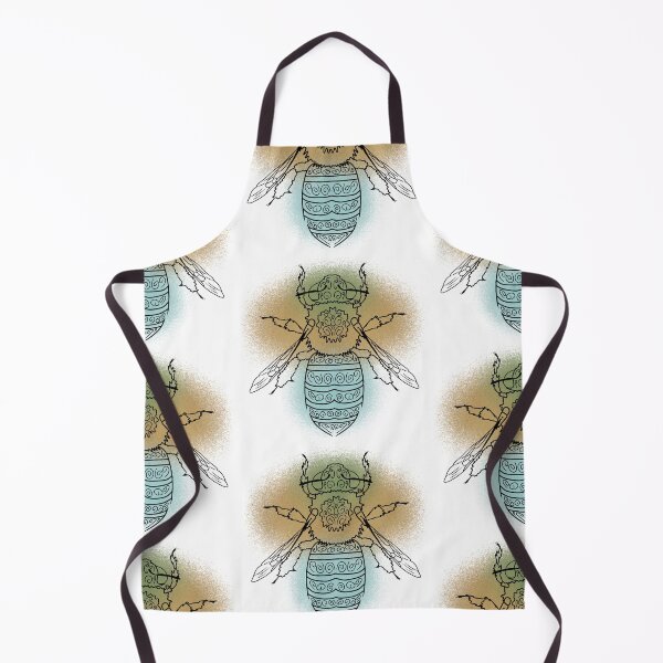Item preview, Blue Banded Bee Line-art (Yellow, Green & Blue) designed and sold by Burnt_Pikachu.