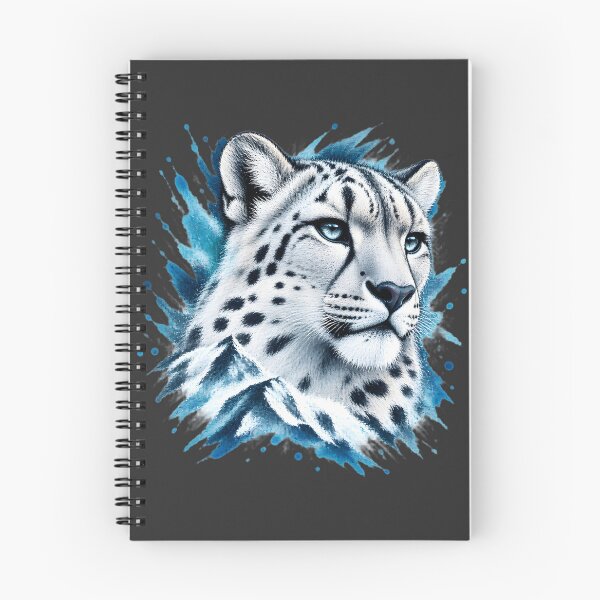 Item preview, Frosty Cheetah Illustration with Icy Blue Accents and Bold Spots designed and sold by yellingberry.