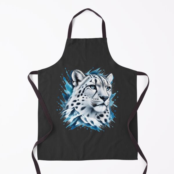 Item preview, Frosty Cheetah Illustration with Icy Blue Accents and Bold Spots designed and sold by yellingberry.