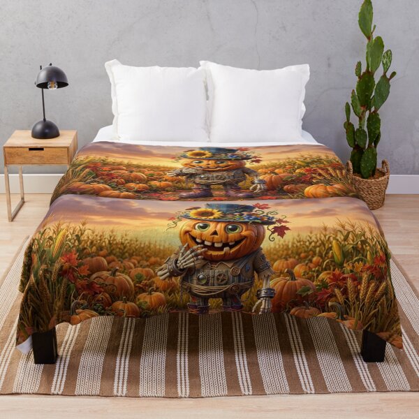 Item preview, Whimsical Scarecrow in a Golden Autumn Cornfield designed and sold by KingsArtworx 2.