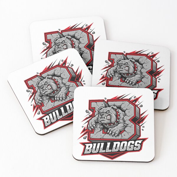 Item preview, Bulldogs Mascot Letter B Aggressive Sports Team Varsity Football Fan Crest    designed and sold by raedattia.