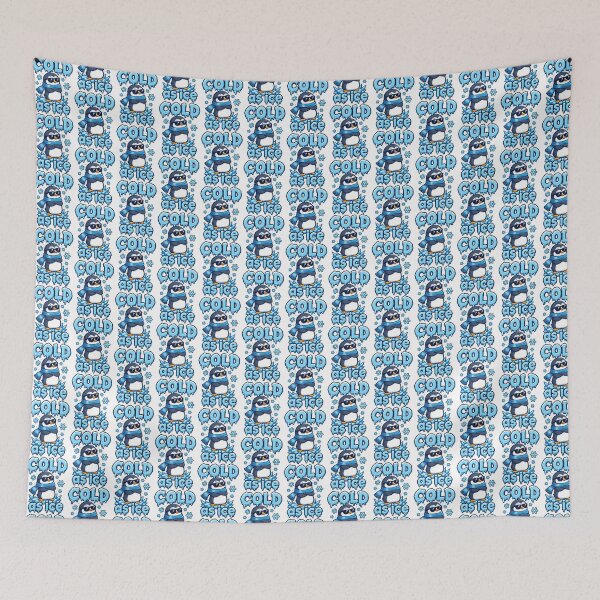Item preview, Cool Penguin Relaxing with a Soothing Pipe in Frosty Winter Scene designed and sold by yellingberry.