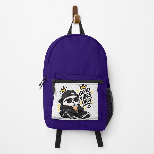 Item preview, Good Vibes Only Panda Sticker – Cool Panda with Boba Tea designed and sold by AkiCreativeHub.