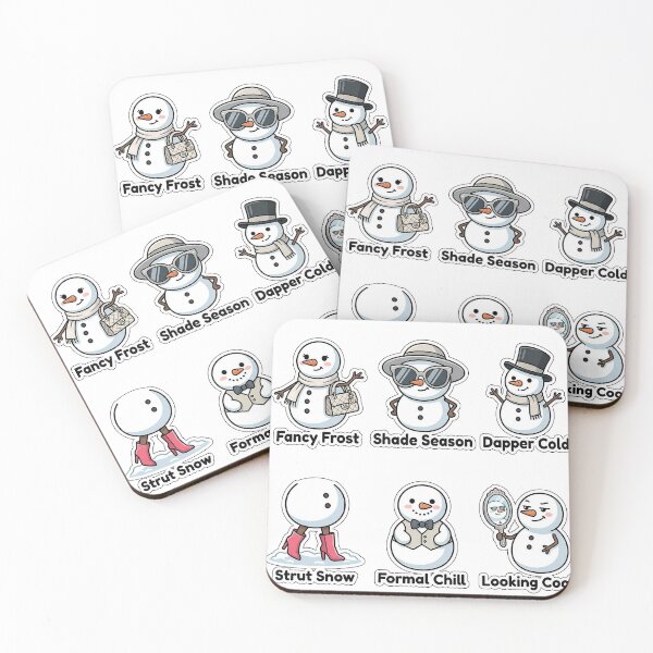 Item preview, Sarcastic Snowman Fashion Sticker Pack - Stylish Cold Puns designed and sold by SimpleP.