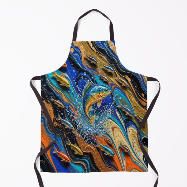 Item preview, Golden Koi Fish Crest - Mystical Ocean Emblem Fluid Art designed and sold by Breezes-of-Ida.