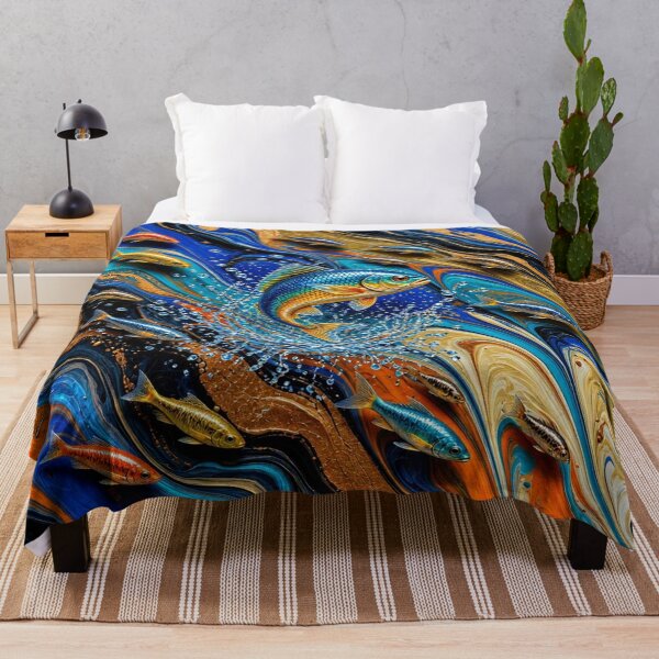 Item preview, Golden Koi Fish Crest - Mystical Ocean Emblem Fluid Art designed and sold by Breezes-of-Ida.