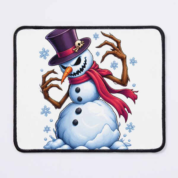 Item preview, Scary Snowman with Creepy Christmas Krampus Monster Design designed and sold by Cemeterykiss.