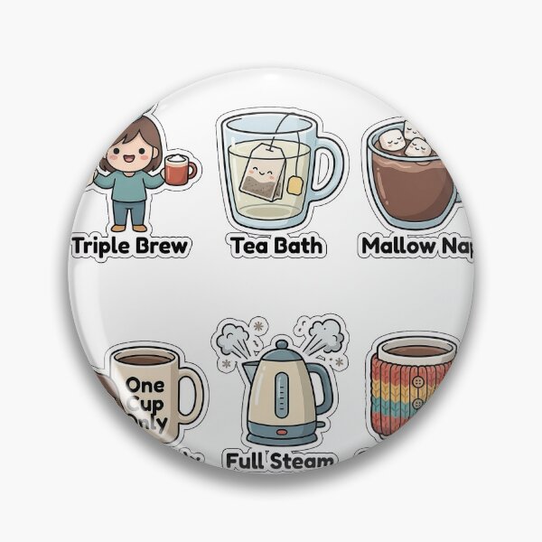 Item preview, Relatable Hot Beverage Overload Sticker Pack - Cocoa & Tea Puns designed and sold by SimpleP.