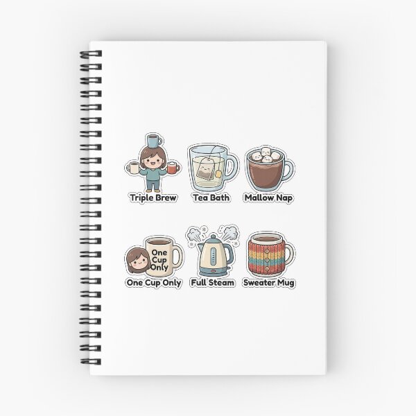 Item preview, Relatable Hot Beverage Overload Sticker Pack - Cocoa & Tea Puns designed and sold by SimpleP.