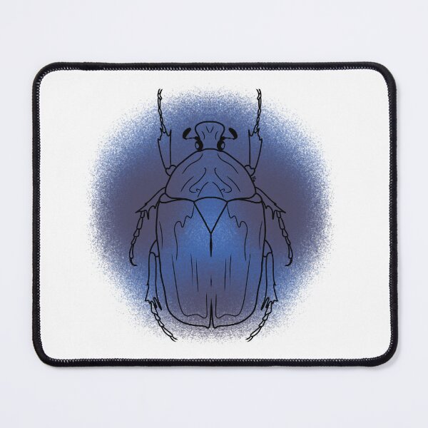 Item preview, Blue Flower Scarab Beetle Line-art (Blue) designed and sold by Burnt_Pikachu.