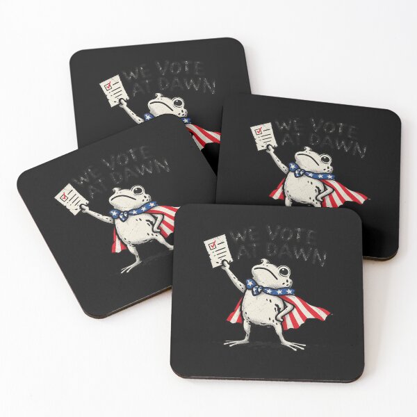 Item preview, We Vote At Dawn Patriotic Frog Election Day Voting Design designed and sold by Machomanshop.
