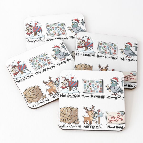 Item preview, Sarcastic North Pole Mail Delivery Fails Sticker Pack - Postal Humor designed and sold by SimpleP.